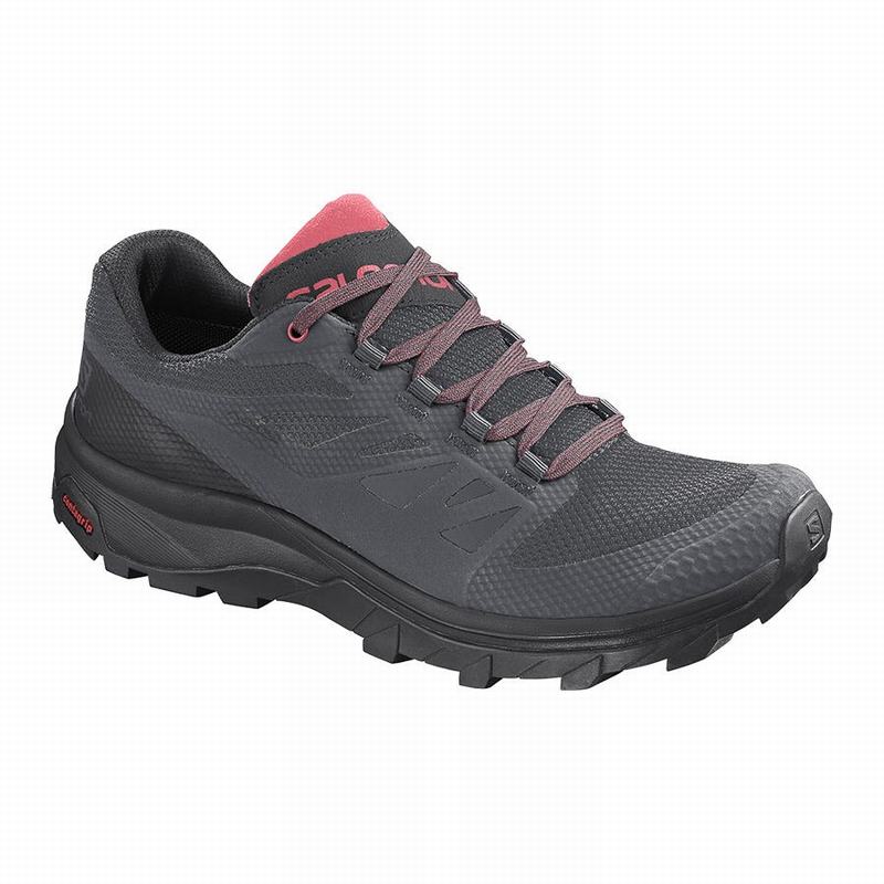 SALOMON UK OUTLINE GORE-TEX - Womens Hiking Shoes Dark Blue/Black,SFBE14786